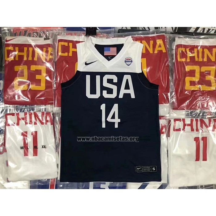 Camiseta USA Khris Middleton 2019 FIBA Basketball World Cup Azul